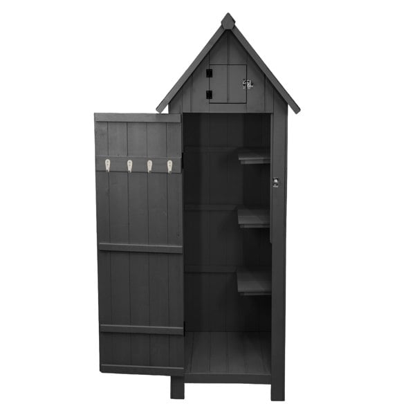 Monstershop Wooden Garden Shed - Dark Grey