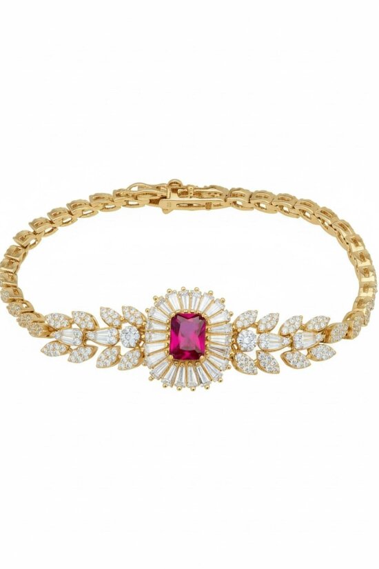 Latelita Countess Gemstone Bracelet Ruby Gold
