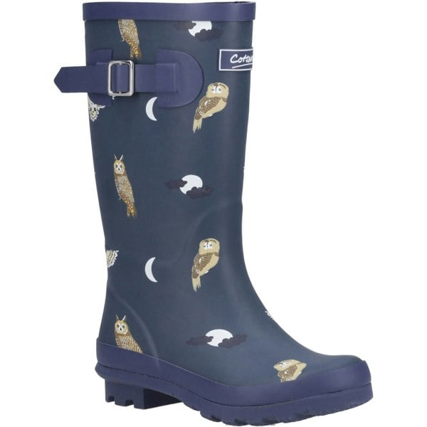 Cotswold Woodland JNR Rubber Girls Owls Wellington Boots