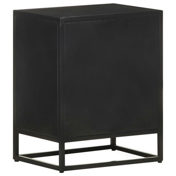 Berkfield Bedside Cabinet 40x30x50 cm Rough Mango Wood