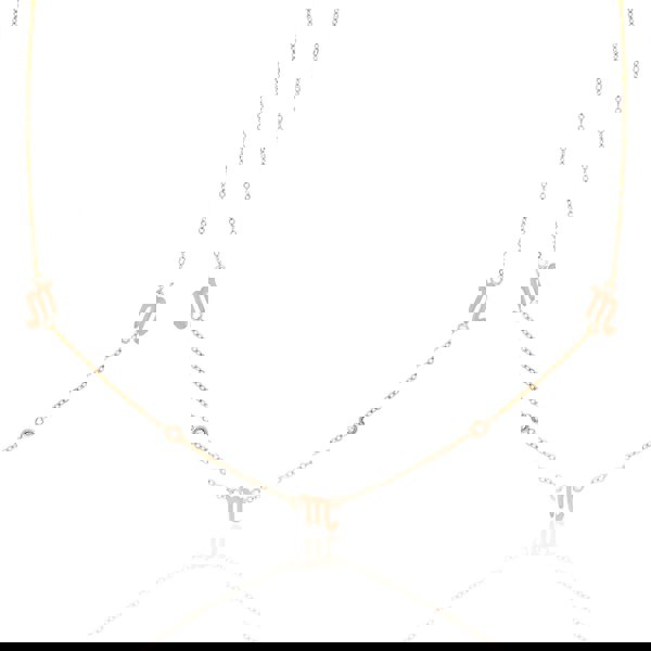 Say It With Scorpio Necklace with CZ Stones - Rose Gold Plated