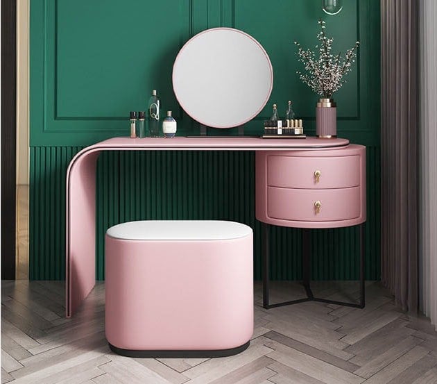 Noorali Dressing Table with Mirror, More Colors Available-Weilai Concept-Weilai Concept