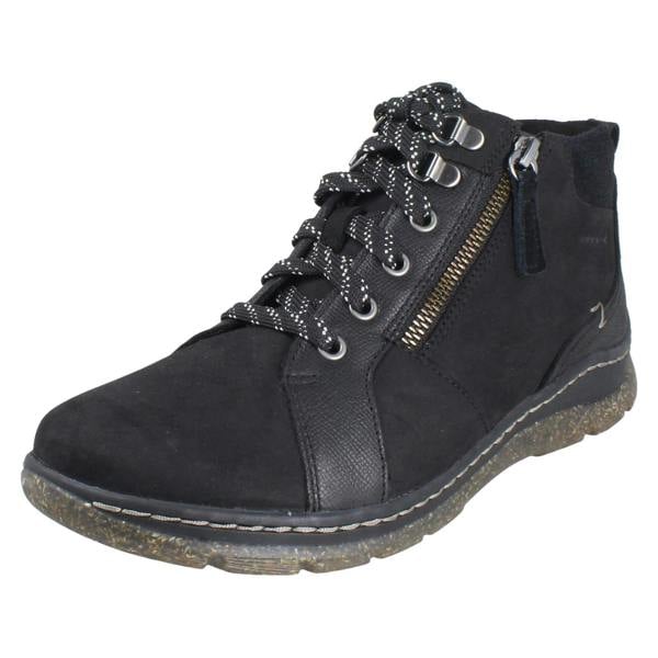 Clarks Ladies Clarks Ankle Boots Orlene Top WP - Black - E