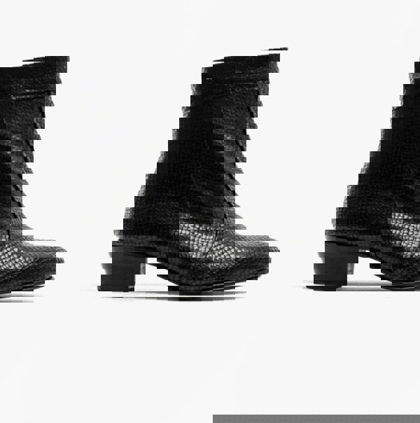 Club Cubano EMMANUEL Mens Snakeprint Leather Cuban Heel Boots Vison