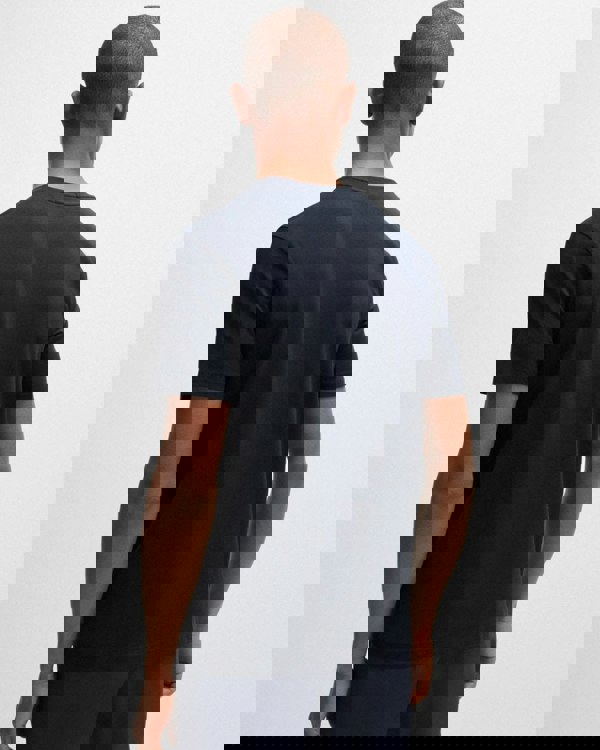 BOSS Green Tee Mens Stretch Cotton T-Shirt with Contrast Logo NOS - Dark Blue 401