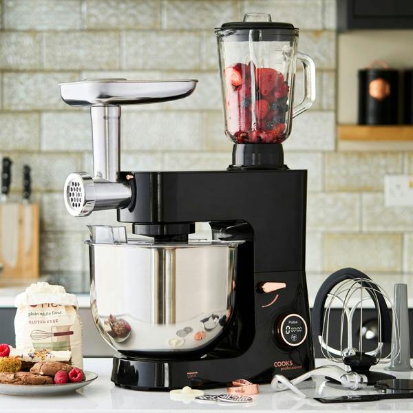 Cooks Professional Multi Function 8L Digital Stand Mixer | Black / Rose Gold