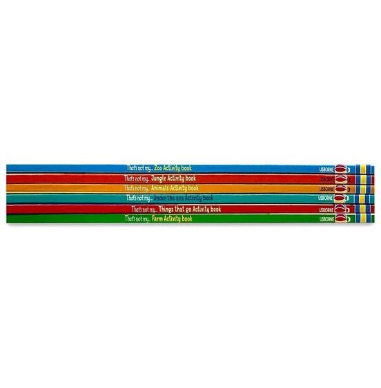 Usborne That's Not My Acitivity Book Series 6 Books Collection Set (Zoo, Jungle, Animals, Under the Sea, Things That Go, Farm)