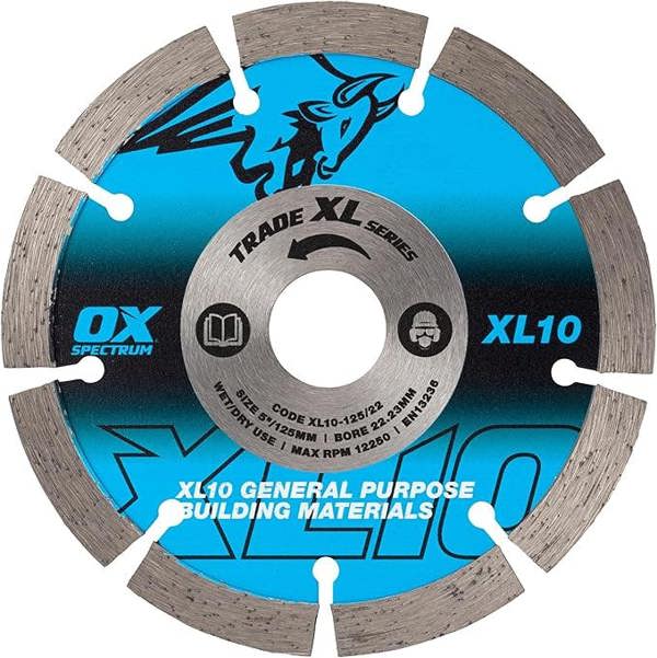 OX  XL-10 Segmented Diamond Blade - General Purpose  125-22.23mm