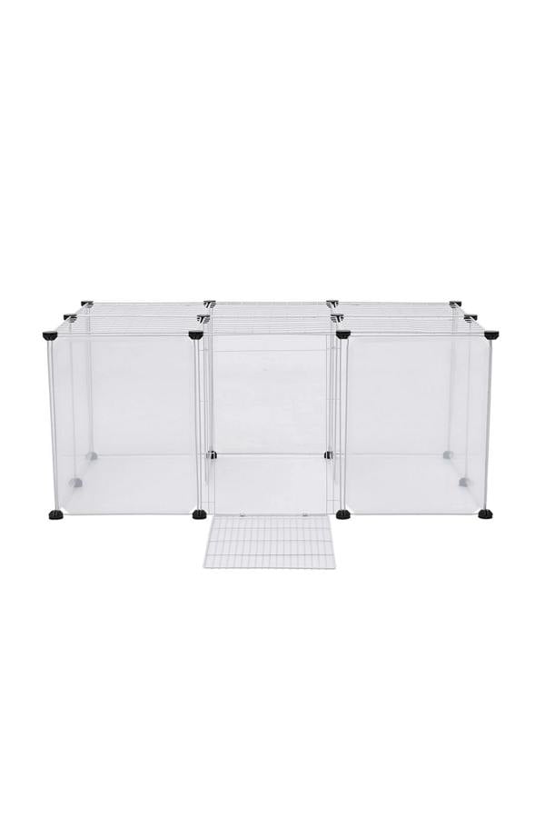 Living and Home 18 Panels Portable Clear Pet Playpen Fence with Door