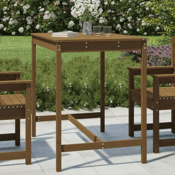 Berkfield Garden Table Honey Brown 121x82.5x110 cm Solid Wood Pine