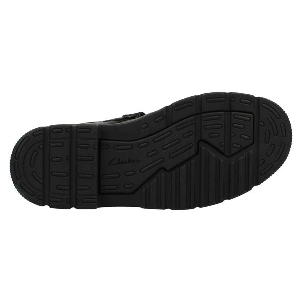 Clarks Girls Clarks Leather T-Bar School Shoes with Detachable Bow Lorcam Hope K