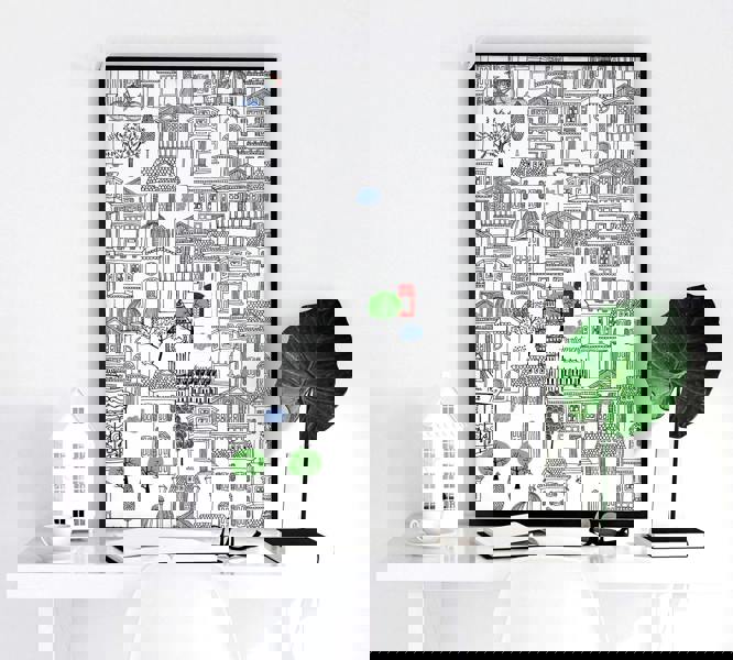 Wall art London | Set of 2 framed travel posters