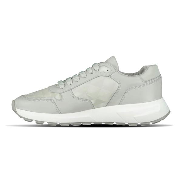 Prada Prax 01 Re-Nylon Leather Sneakers Grey - chancefashionco