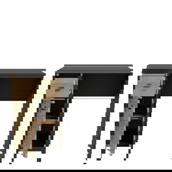 Furniture To Go High Rock Desk in Matt Black/Riviera Oak