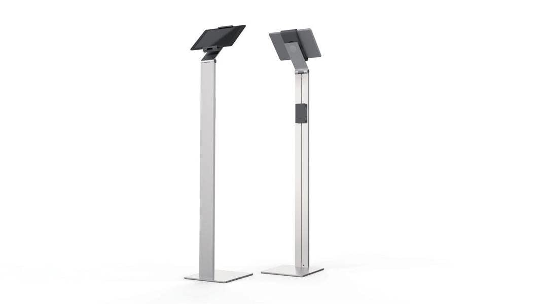Durable Aluminium Tablet Holder iPad Floor Exhibition Stand | Rotates & Locks