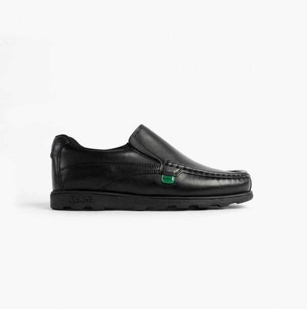 Kickers 114245 FRAGMA SLIP Boys School Shoes Black