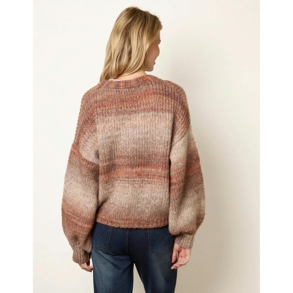 Blue Vanilla Stripe Pattern Cardigan