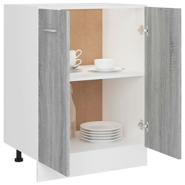 Berkfield Bottom Cabinet Grey Sonoma 60x46x81.5 cm Engineered Wood