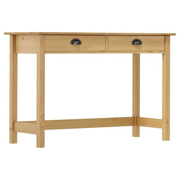 Berkfield Console Table Hill with 2 Drawers 110x45x74 cm Solid Pine Wood