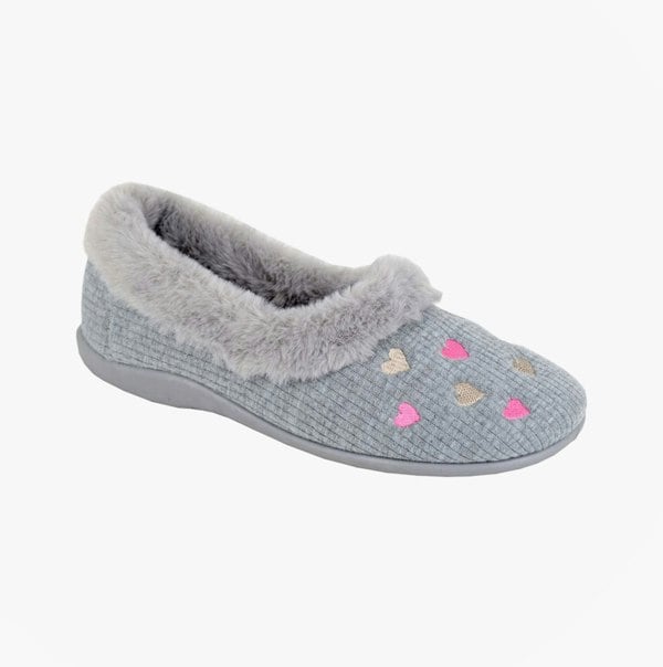Sleepers DAISY Womens Full Slippers Grey