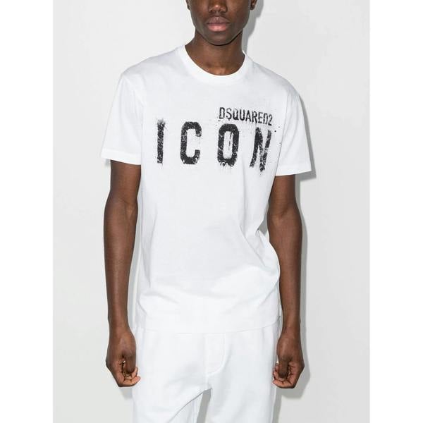 Dsquared Spray Icon print T-Shirt   in  White