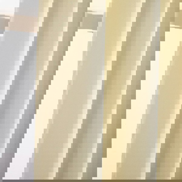 Cream Eyelet Curtains - Thermal Blackout Curtains - 46 x 63 Inch Drop - 2 Panel Image 8