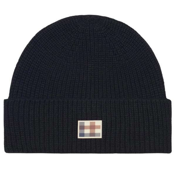 Aquascutum Active Active Label Beanie Black Black Beanie Hat One Size
