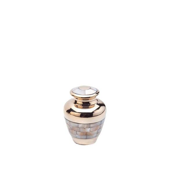 Memorials Direct Brass Mother of Pearl Urn – Gold