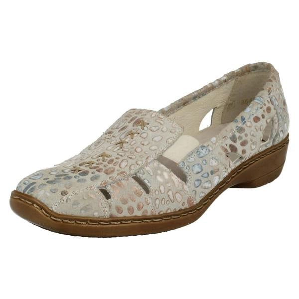 Rieker Ladies Rieker Cut Out Design Slip On Shoes 41385