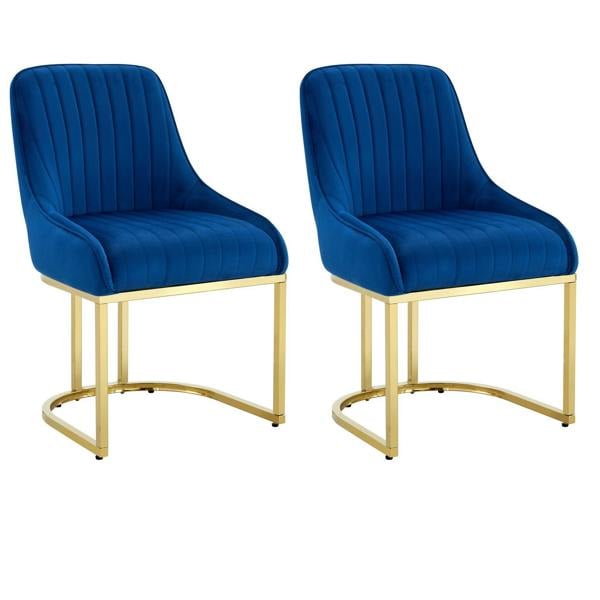 HYGRAD BUILT TO SURVIVE Luxe Velvet Dining Chairs with Gold Legs – Set of 2 | HYGRAD®