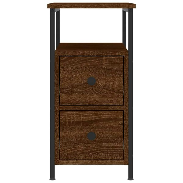 Berkfield Bedside Cabinets 2 pcs Brown Oak 30x60x60 cm Engineered Wood