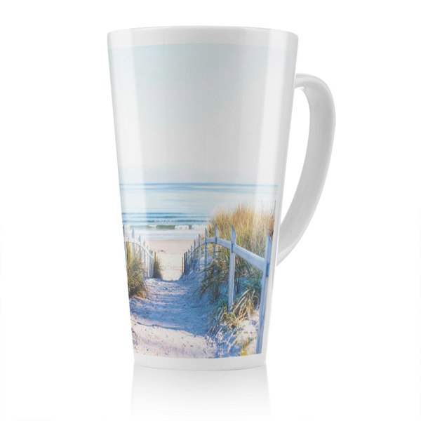Benjamin Tate Design Path to the beach at baltic sea Designer Latte Mug