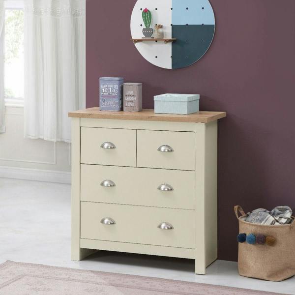Timber Art Design Lisbon Bedroom Chest of Drawers 4 Drawer Storage Cabinet Furniture
