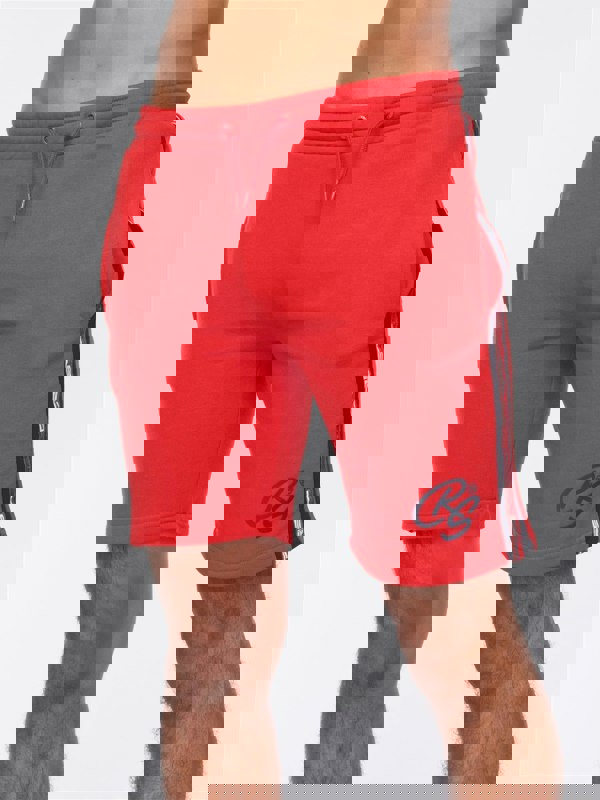 Crosshatch Mentella Polo/Shorts Set Red
