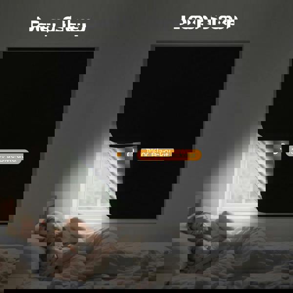 Marlow 2PC Blackout Blinds Stick On 100% Blockout Curtain for Window Shades Film