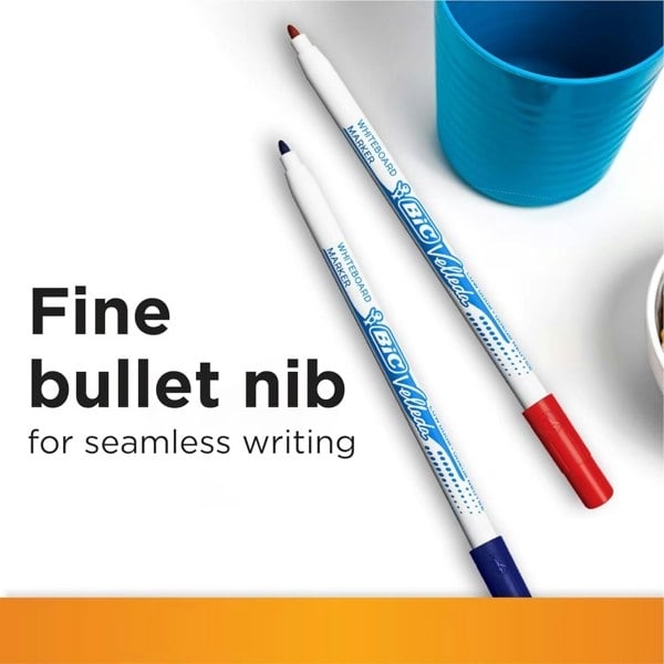 BIC Velleda 1721 Whiteboard Pens - Assorted Colours, Pack of 4+1