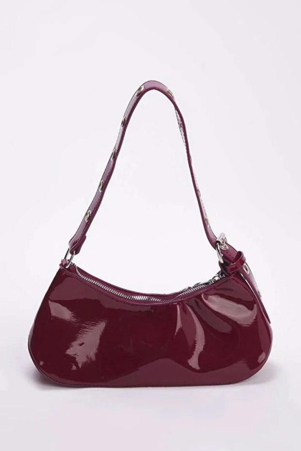 WOVCOR Baguette Shoulder Bag with Belt Buckle Detail