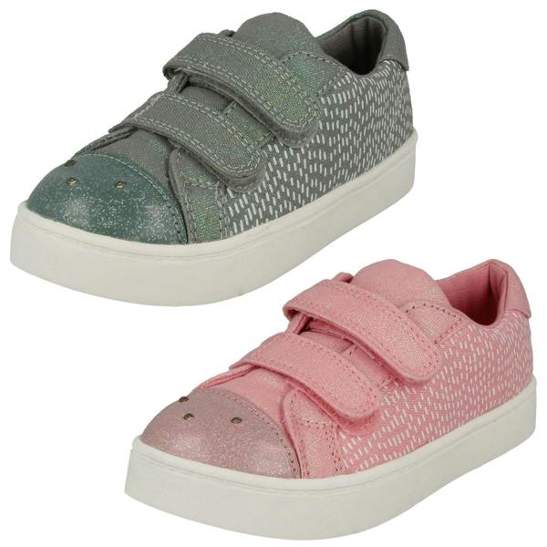 Clarks Girls Clarks Casual Canvas Shoes Pattie Lola