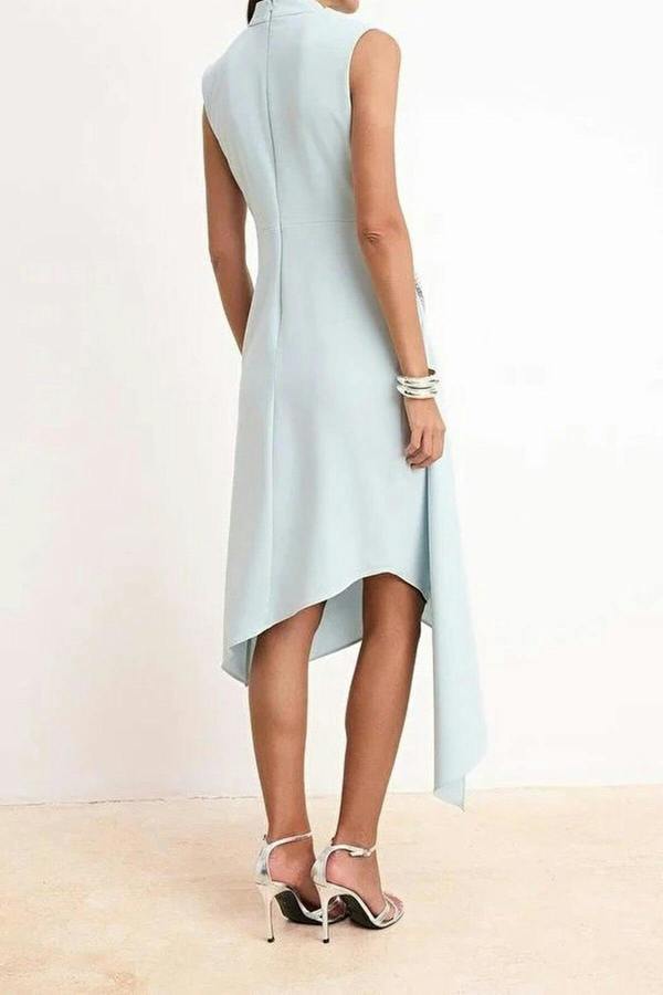 WOVCOR Woven Midi Dress with Accessory Details