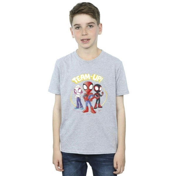 Marvel Boys Spidey And His Amazing Friends Sketch T-Shirt - Sports Grey