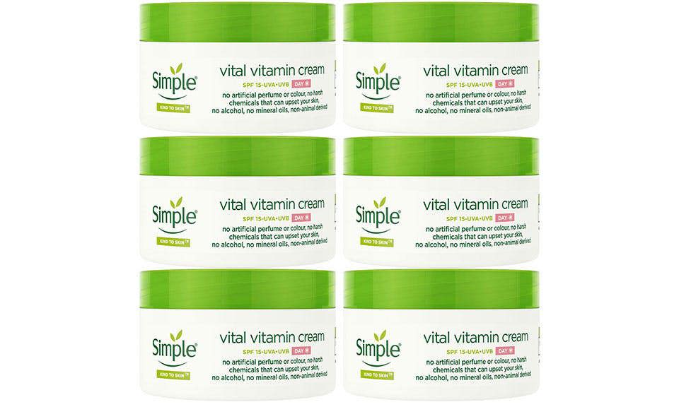 Simple Kind to Skin Day Cream SPF 15 Vital Vitamin for Sensitive Skin 50ml