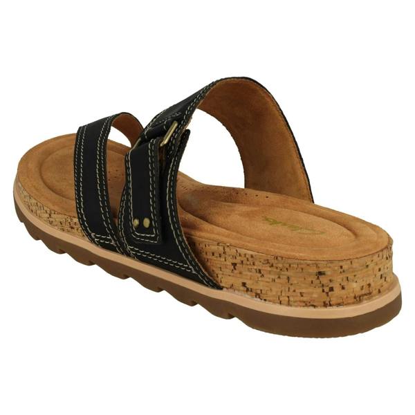 Clarks Ladies Clarks Strappy Toe Post Wedge Heeled Sandals Yacht Beach