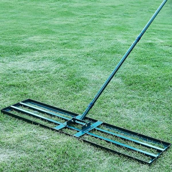 Gr8 Garden Heavy Duty Lawn Levelling Rake 114x25cm Soil Top Dressing Tool