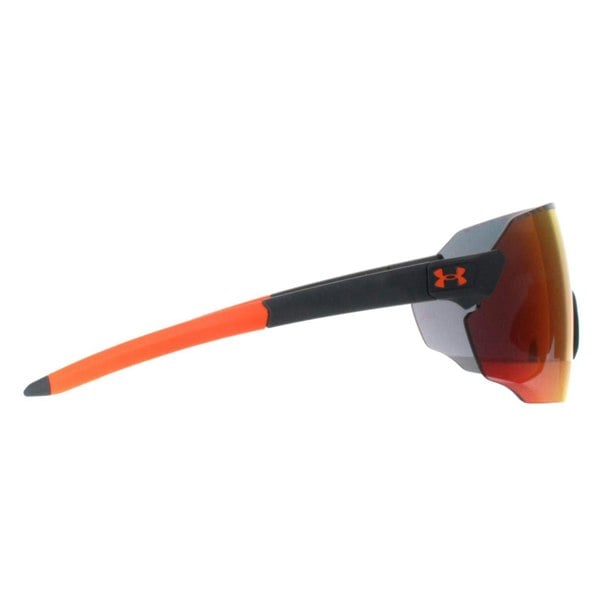 Under Armour Sunglasses Halftime 2M8 Matte Grey Orange Ruby Red Mirror