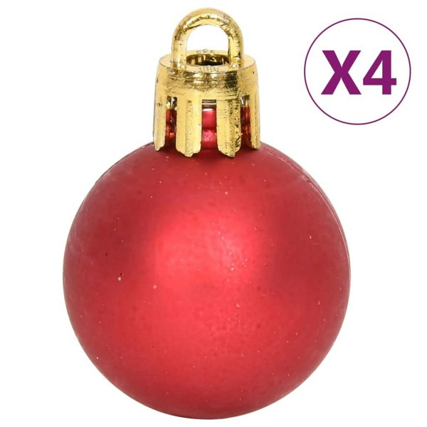 Berkfield 64 Piece Christmas Bauble Set Red and White