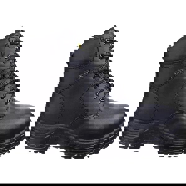 Amblers Safety Amblers FS006C Mens Waterproof Metal Free Composite Toe/Midsole Safety Ankle Boot, black leather safety shoe with waterproof feature, secure lacing system, and slip-resistant sole