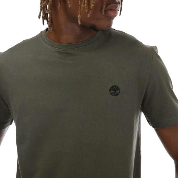 Timberland Mens Dunstan River Crew Neck Slim T-Shirt - Khaki Green - 