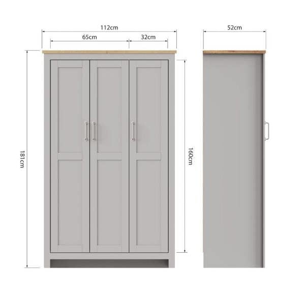Timber Art Design Lisbon 3 Door Wardrobe – Modern Bedroom Storage Unit