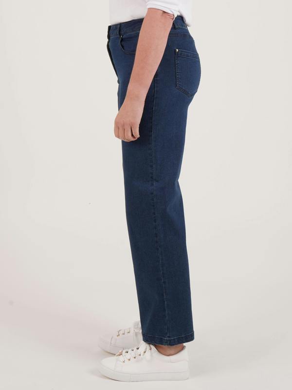 PennyPlain 5 Pocket Wide Leg Denim - Denim Wash Short