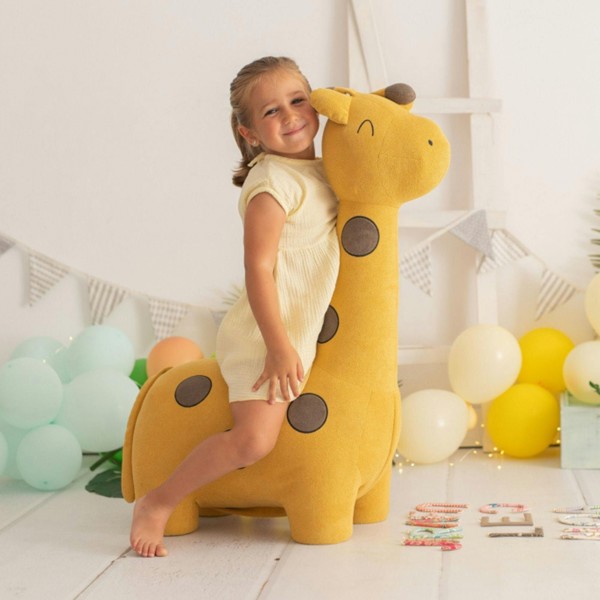CROCHETTS Large giraffe plush with auxiliary seat for children 4049